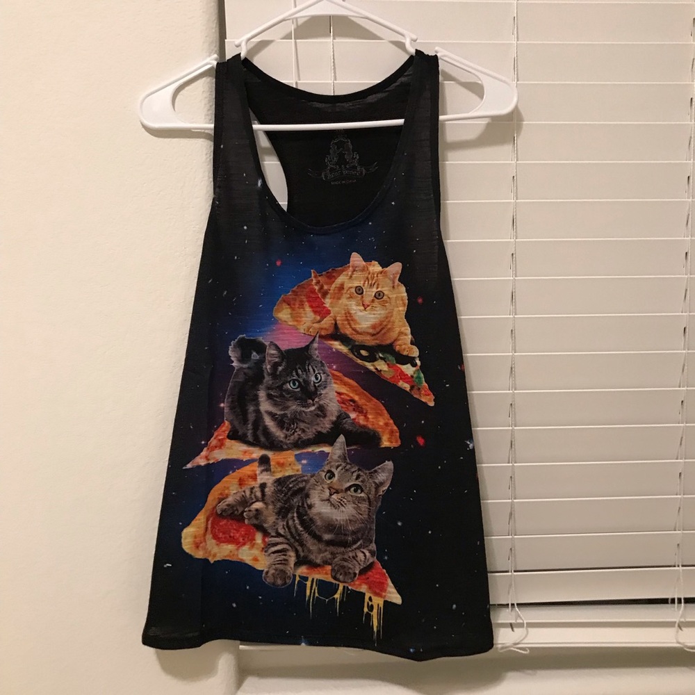 Brand New Pizza Space Cat Tank Top